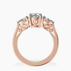 2.06 ct. oval Leona Side Pear Ring in 14kt rose gold side right image one