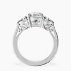 Platinum Leona Three stone Side Pear Lab Diamond Ring side right image one