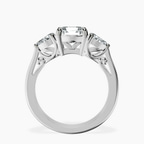 Platinum Leona Three stone Side Pear Lab Diamond Ring side right image one