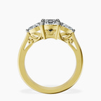 18kt Yellow Gold Leona Three stone Side Pear Lab Diamond Ring side right image one