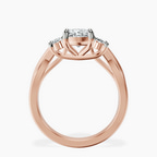 2.99 ct. oval Dionne Side Oval Ring in 14kt rose gold side right image one
