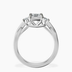 9ct White Gold Dionne Three Stone Side Oval Lab Diamond Ring side right image one