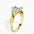 9ct Yellow Gold Dionne Three Stone Side Oval Lab Diamond Ring standing product image one