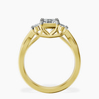 9ct Yellow Gold Dionne Three Stone Side Oval Lab Diamond Ring side right image one