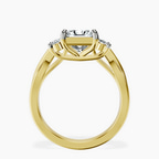 9ct Yellow Gold Dionne Three Stone Side Oval Lab Diamond Ring side right image one