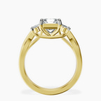 9ct Yellow Gold Dionne Three Stone Side Oval Lab Diamond Ring side right image one