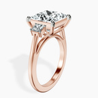 14kt Rose Gold Emery Three Stone Side Cushion Lab Diamond Ring standing product image one