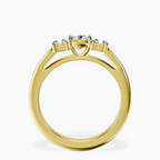 14kt Yellow Gold Emery Three Stone Side Cushion Lab Diamond Ring side right image one