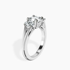 2.65 ct. radiant Bethany Side Oval Ring in 10kt white gold standing product image one
