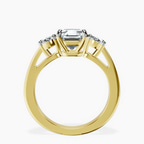 14kt Yellow Gold Georgina Rodriguez Three Stone Side Oval Lab Diamond Ring side right image one