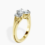 1.38 ct. pear Bethany Side Oval Ring in 10kt yellow gold standing product image one