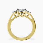 1.38 ct. pear Bethany Side Oval Ring in 10kt yellow gold side right image one