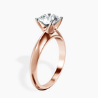 18kt Rose Gold Eloise Solitaire Knife Edge Lab Diamond Ring standing product image one