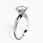 Platinum Eloise Solitaire Knife Edge Lab Diamond Ring standing product image one