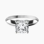 Platinum Eloise Solitaire Knife Edge Lab Diamond Ring front image