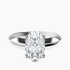 Platinum Eloise Solitaire Knife Edge Lab Diamond Ring front image