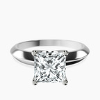 Platinum Eloise Solitaire Knife Edge Lab Diamond Ring front image