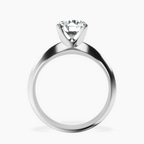 2.82 ct. round Eloise Knife Edge Ring in platinum side right image one
