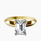 18kt Yellow Gold Eloise Solitaire Knife Edge Lab Diamond Ring front image