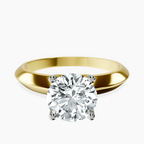 14kt Yellow Gold Eloise Solitaire Knife Edge Lab Diamond Ring front image