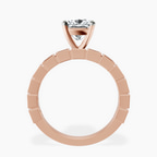 18ct Rose Gold Cheryl Side Stone Lab Diamond Ring side right image one
