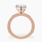 2.71 ct. heart Cheryl Side Stone Ring in 14kt rose gold side right image one