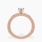 18kt Rose Gold Cheryl Side Stone Lab Diamond Ring side right image one