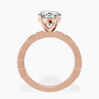 18kt Rose Gold Cheryl Side Stone Lab Diamond Ring side right image one