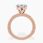18kt Rose Gold Cheryl Side Stone Lab Diamond Ring side right image one