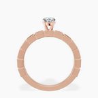 10kt Rose Gold Cheryl Side Stone Lab Diamond Ring side right image one
