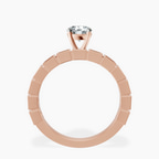 18kt Rose Gold Cheryl Side Stone Lab Diamond Ring side right image one