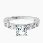 Platinum Cheryl Side Stone Lab Diamond Ring front image