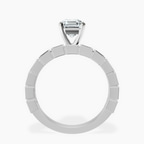 Platinum Cheryl Side Stone Lab Diamond Ring side right image one
