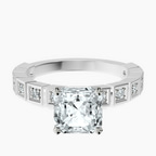 Platinum Cheryl Side Stone Lab Diamond Ring front image