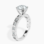 Platinum Cheryl Side Stone Lab Diamond Ring standing product image one