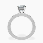 Platinum Cheryl Side Stone Lab Diamond Ring side right image one