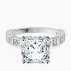 Platinum Cheryl Side Stone Lab Diamond Ring front image