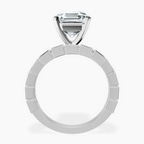 Platinum Cheryl Side Stone Lab Diamond Ring side right image one