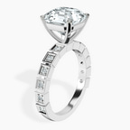 Platinum Cheryl Side Stone Lab Diamond Ring standing product image one