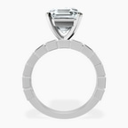 Platinum Cheryl Side Stone Lab Diamond Ring side right image one