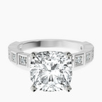 Platinum Cheryl Side Stone Lab Diamond Ring front image