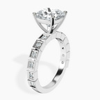 Platinum Cheryl Side Stone Lab Diamond Ring standing product image one
