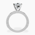 Platinum Cheryl Side Stone Lab Diamond Ring side right image one