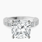 Platinum Cheryl Side Stone Lab Diamond Ring front image