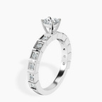 Platinum Cheryl Side Stone Lab Diamond Ring standing product image one