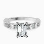 Platinum Cheryl Side Stone Lab Diamond Ring front image