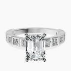 Platinum Cheryl Side Stone Lab Diamond Ring front image