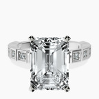 Platinum Cheryl Side Stone Lab Diamond Ring front image