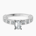 Platinum Cheryl Side Stone Lab Diamond Ring front image