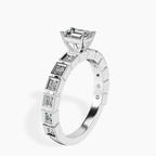 Platinum Cheryl Side Stone Lab Diamond Ring standing product image one